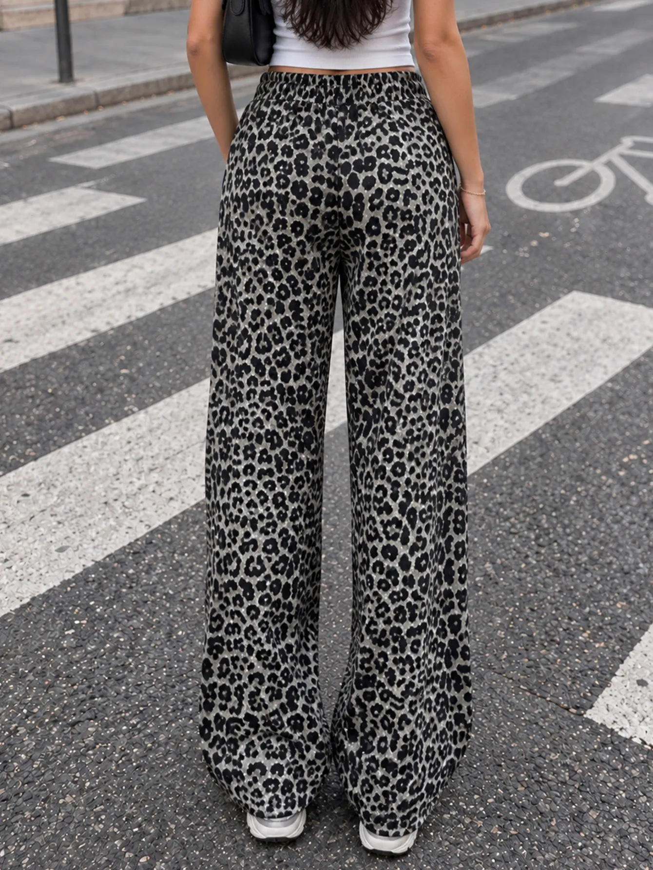 AD2651 Pantalón holgado estampado 15699
